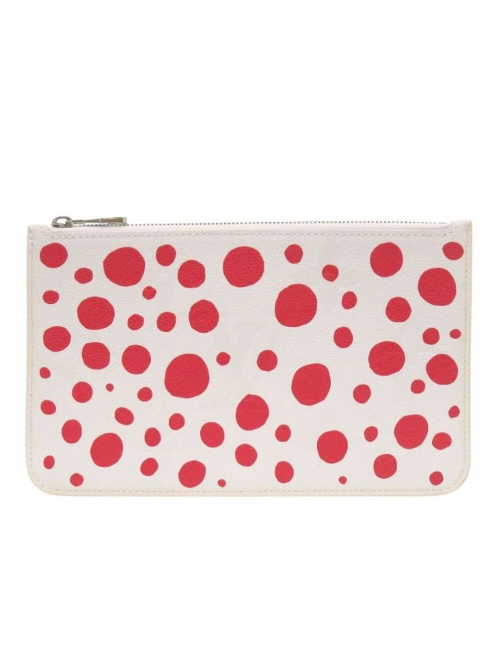Louis Vuitton Neverfull Pouch Yayoi Kusama Dot Infinity Leather White